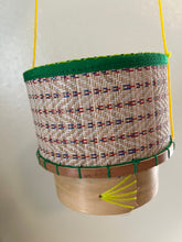 Load image into Gallery viewer, Hanging Thai Basket, green trim