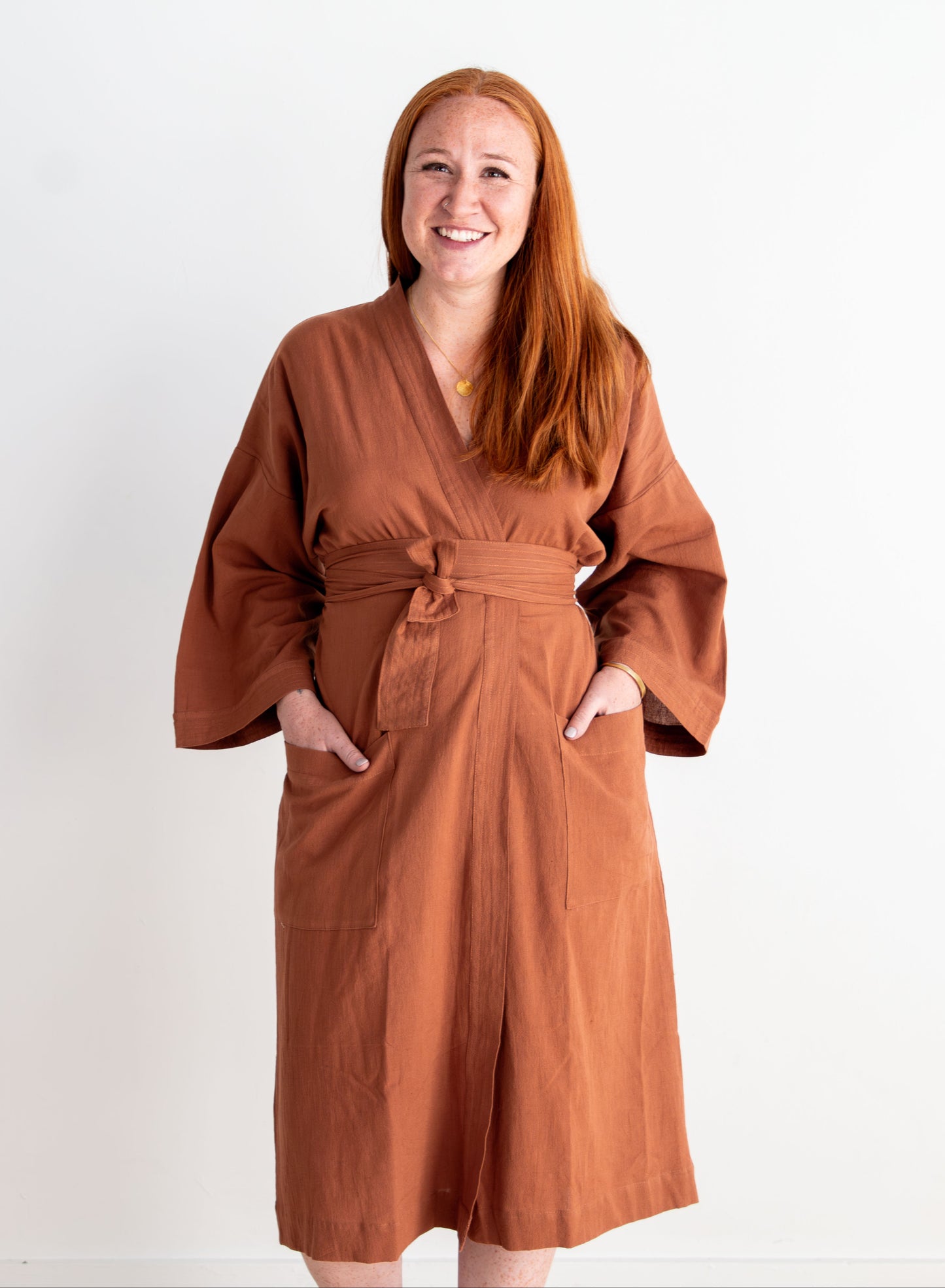 Gita Robe/ Wrap Dress, indigo *botanical dye