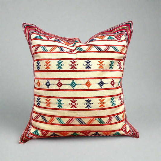 Rajasthani Pillowcase, white & color