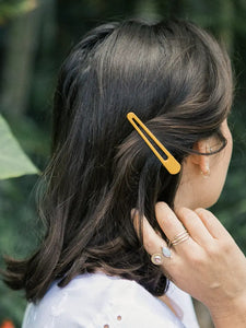 Triangle Hair Clip, Mustard Yellow