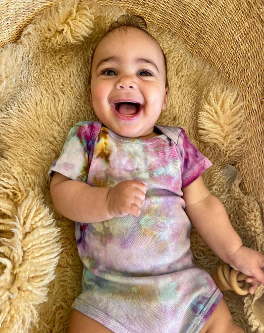 Organic Cotton Baby Onesies, hand dyed