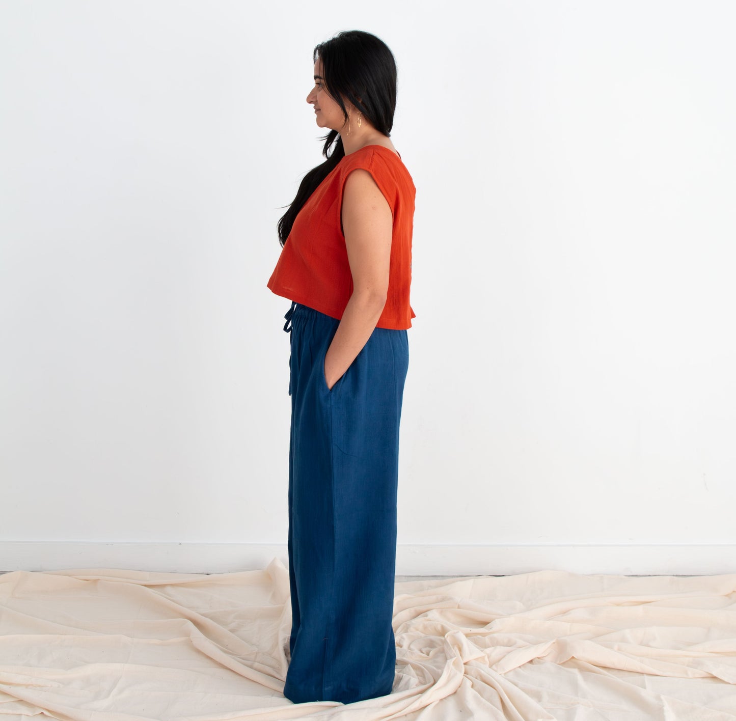 Aarti Reversible Top/Vest, red orange double dye