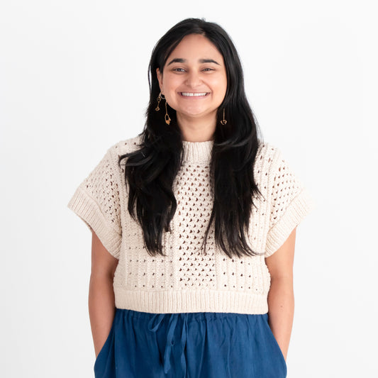 Sleeveless Anita Sweater, cream