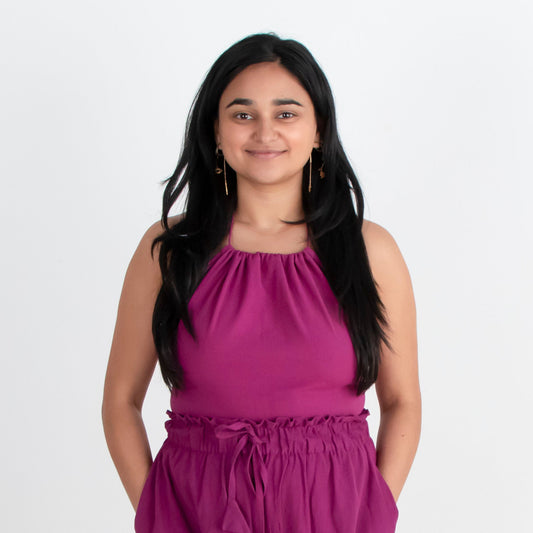 Patan Top, plum double dye