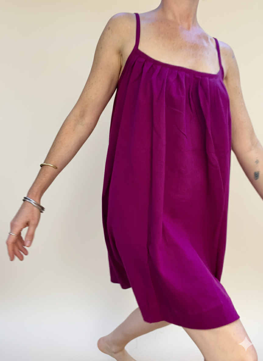 Anu Mini Dress, plum double dye