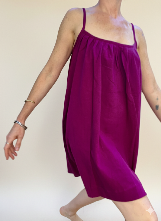 Anu Mini Dress, plum double dye