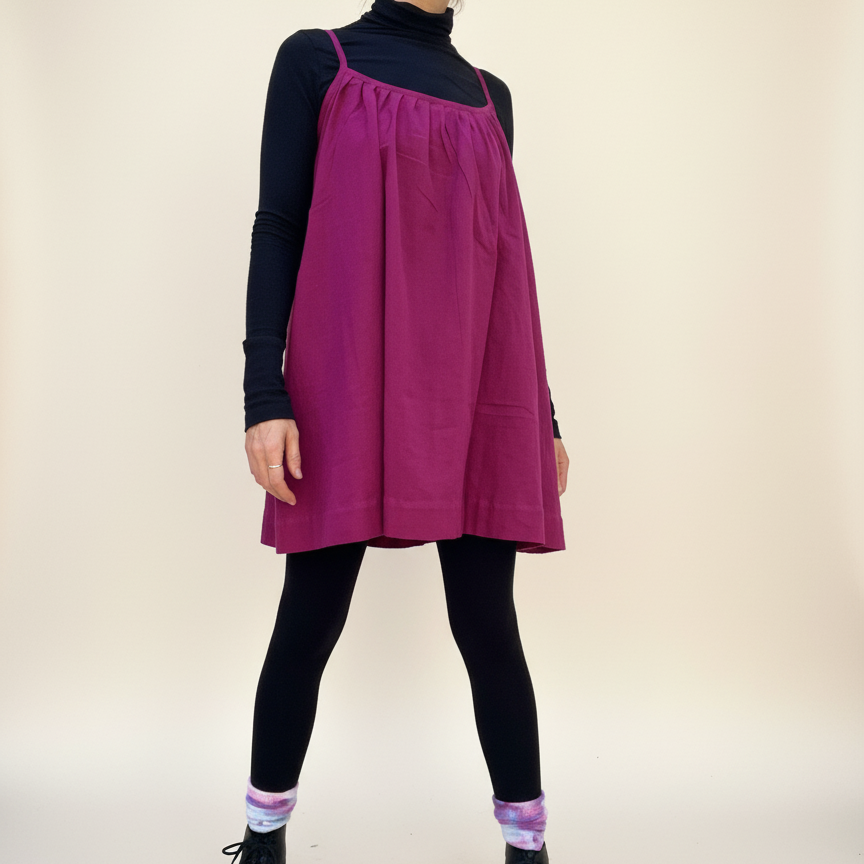 Anu Mini Dress, plum double dye