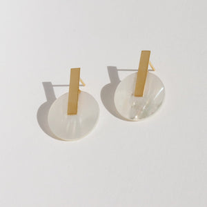 Art Deco Shell Earrings - Small World Goods