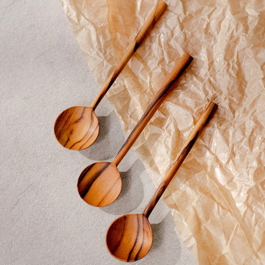 Round Teak Wood Spoon