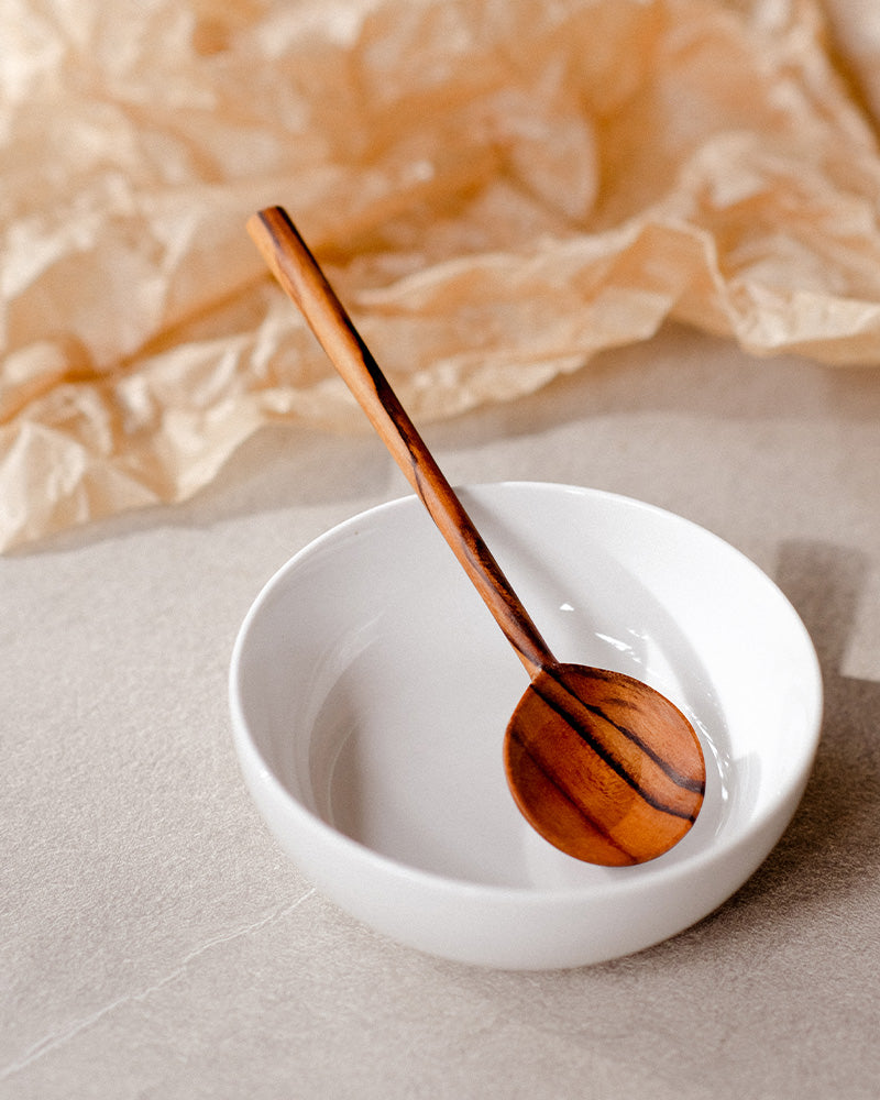 Round Teak Wood Spoon