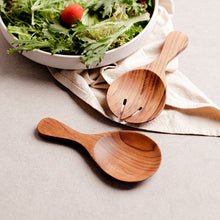 Load image into Gallery viewer, Teak Wood Salad Servers, set