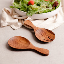 Load image into Gallery viewer, Teak Wood Salad Servers, set