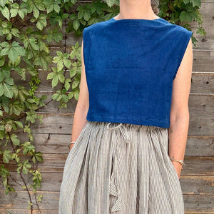 Reversible Aarti Top/Vest, Indigo *plant dye