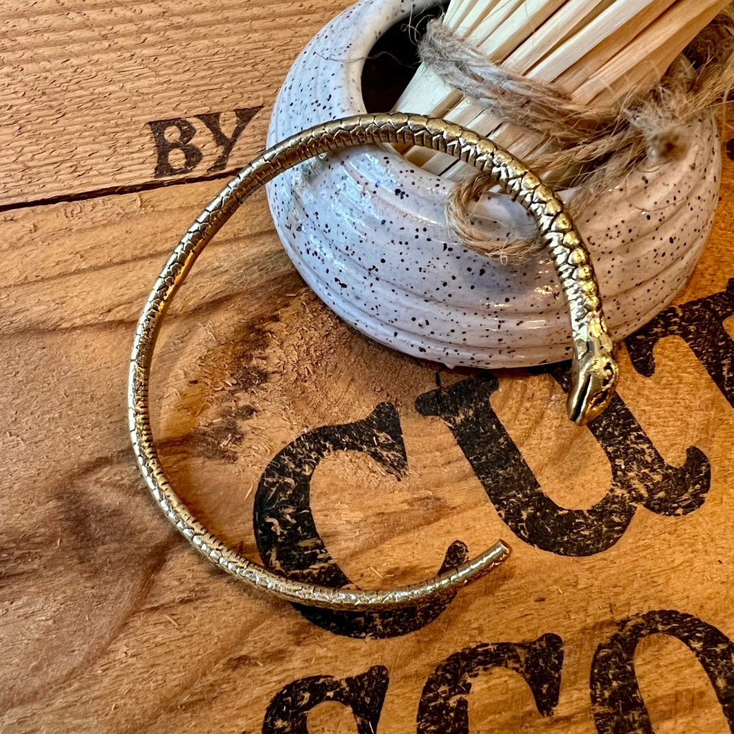 Brass Snake Bangle - Small World Goods