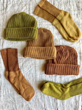 Load image into Gallery viewer, Chunky Knit Cotton Beanie. Fall Ochre, Olive &amp; Sienna Clay: Sienna - Small World Goods