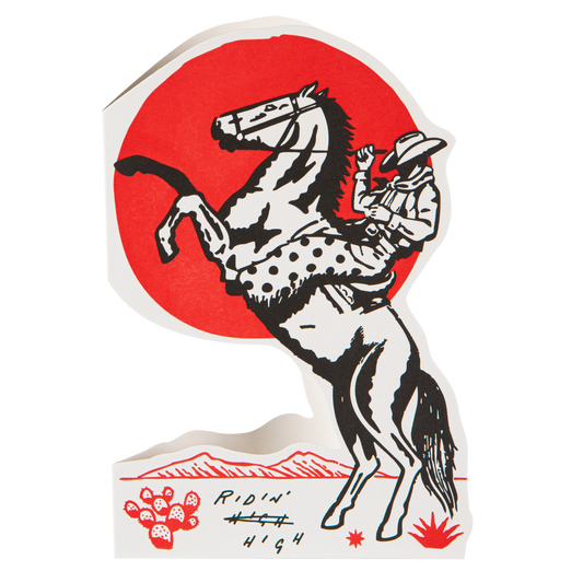 Ridin' High Cowboy | Cut-Out - Greeting Card