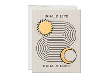 Load image into Gallery viewer, Inhale Exhale encouragement greeting card