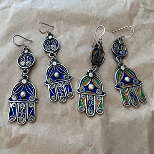 Enamel Berber Earrings, Various - Small World Goods