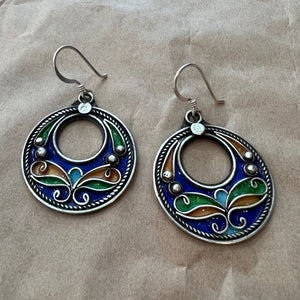 Enamel Berber Earrings, Various - Small World Goods