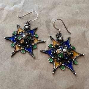 Enamel Berber Earrings, Various - Small World Goods