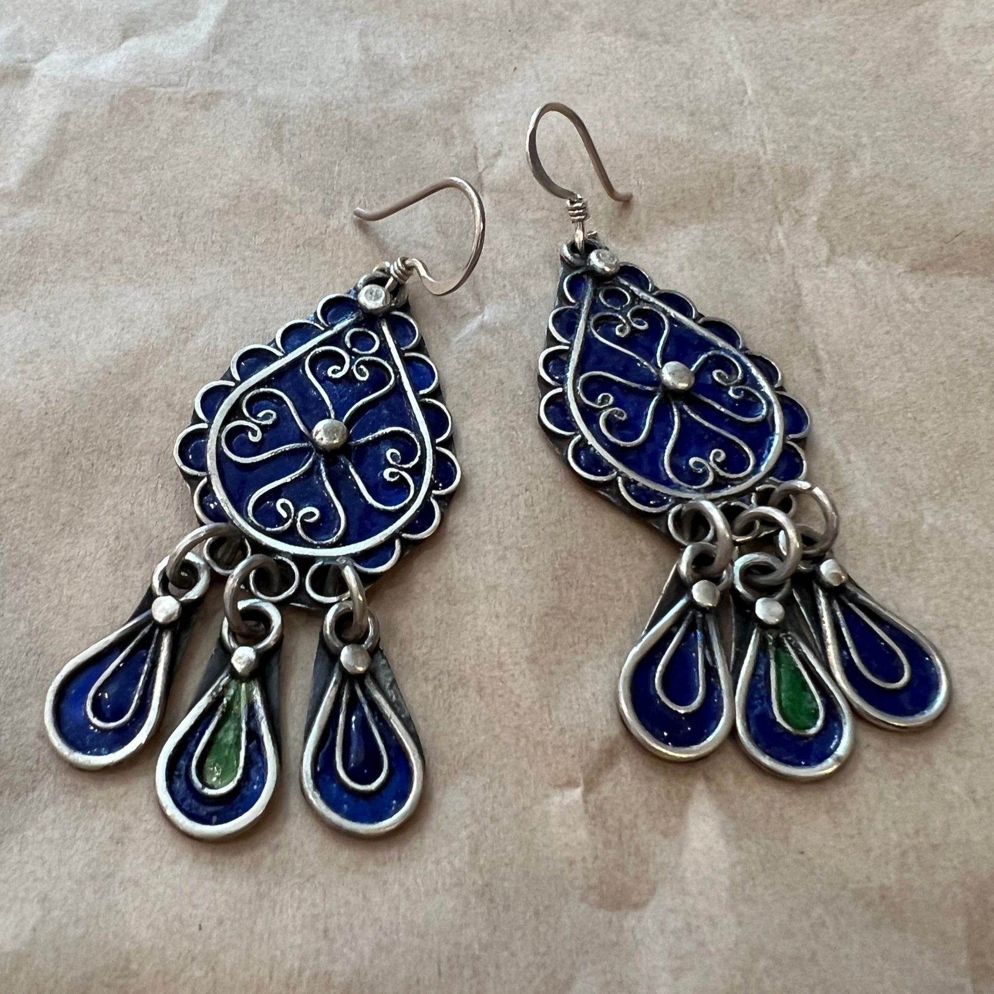 Enamel Berber Earrings, Various - Small World Goods