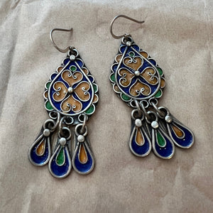 Enamel Berber Earrings, Various - Small World Goods