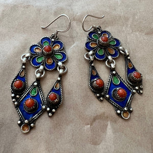 Enamel Berber Earrings, Various - Small World Goods