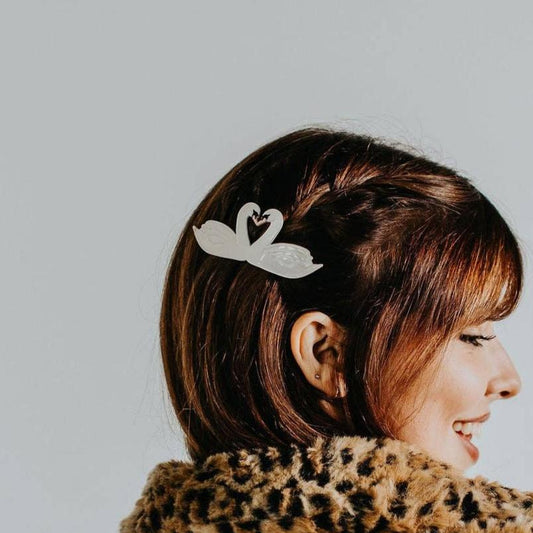 Swan Kiss Barrette