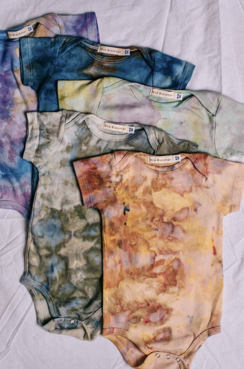 Organic Cotton Baby Onesies, hand dyed