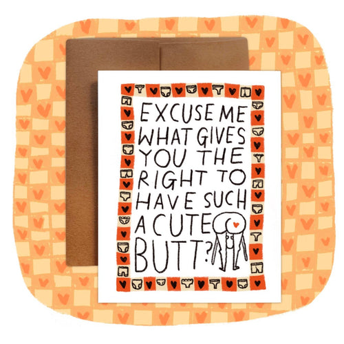 Cute Butt, Greeting Card