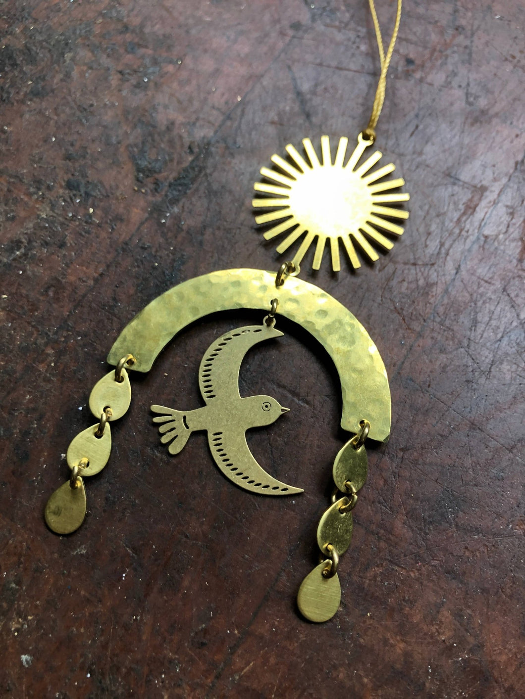 First Light Hammered Brass Ornament - Small World Goods