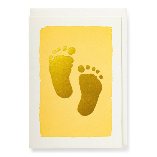 Gold Toes Cream Background Card - Small World Goods