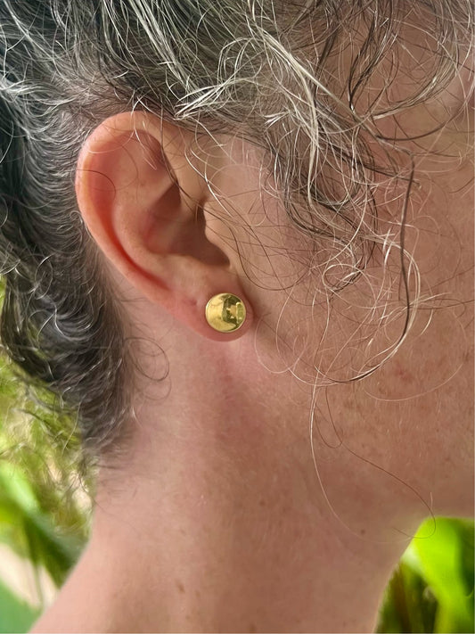 Golden Dish Earrings - Small World Goods