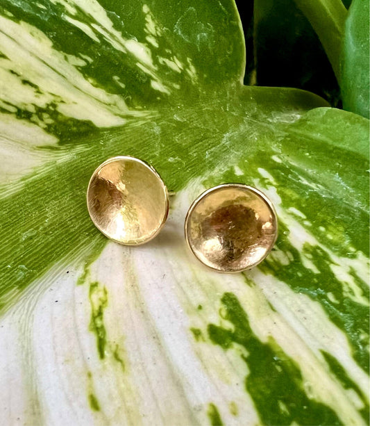 Golden Dish Earrings - Small World Goods