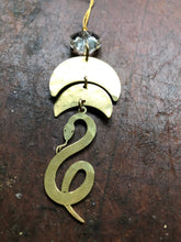 Load image into Gallery viewer, Hammered Brass Snake Ornament - Small World Goods