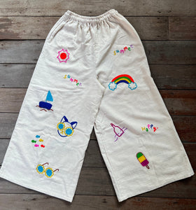 Hand Embroidered Pants, Summer! - Small World Goods