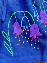Load image into Gallery viewer, Hand Embroidered Shorts, Blue Nodding Flowers - Small World Goods