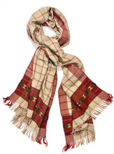 Load image into Gallery viewer, Hand Loomed Kullu Wool Scarf - Camel Plaid - Small World Goods