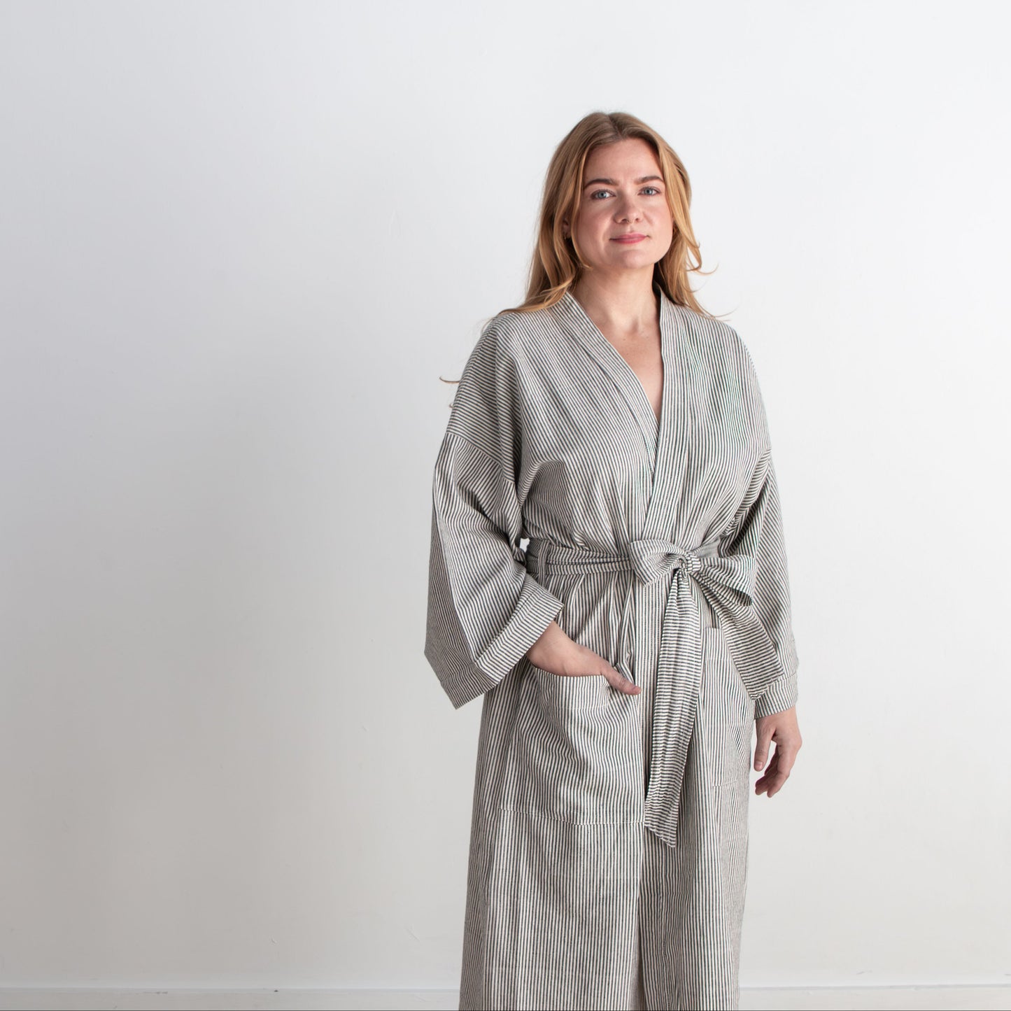 Gita Robe/ Wrap Dress, indigo *botanical dye