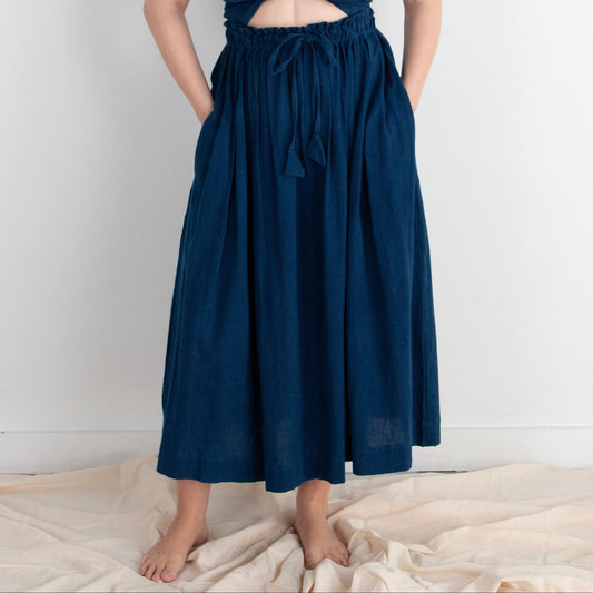 Padmasana Skirt/Dress, indigo *botanical dye