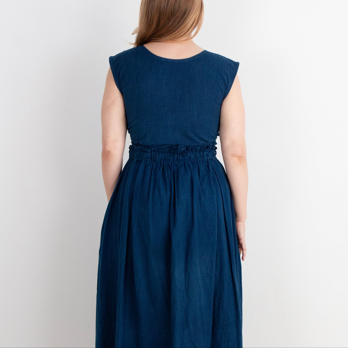Simran Reversible Wrap Top, indigo *botanical dye
