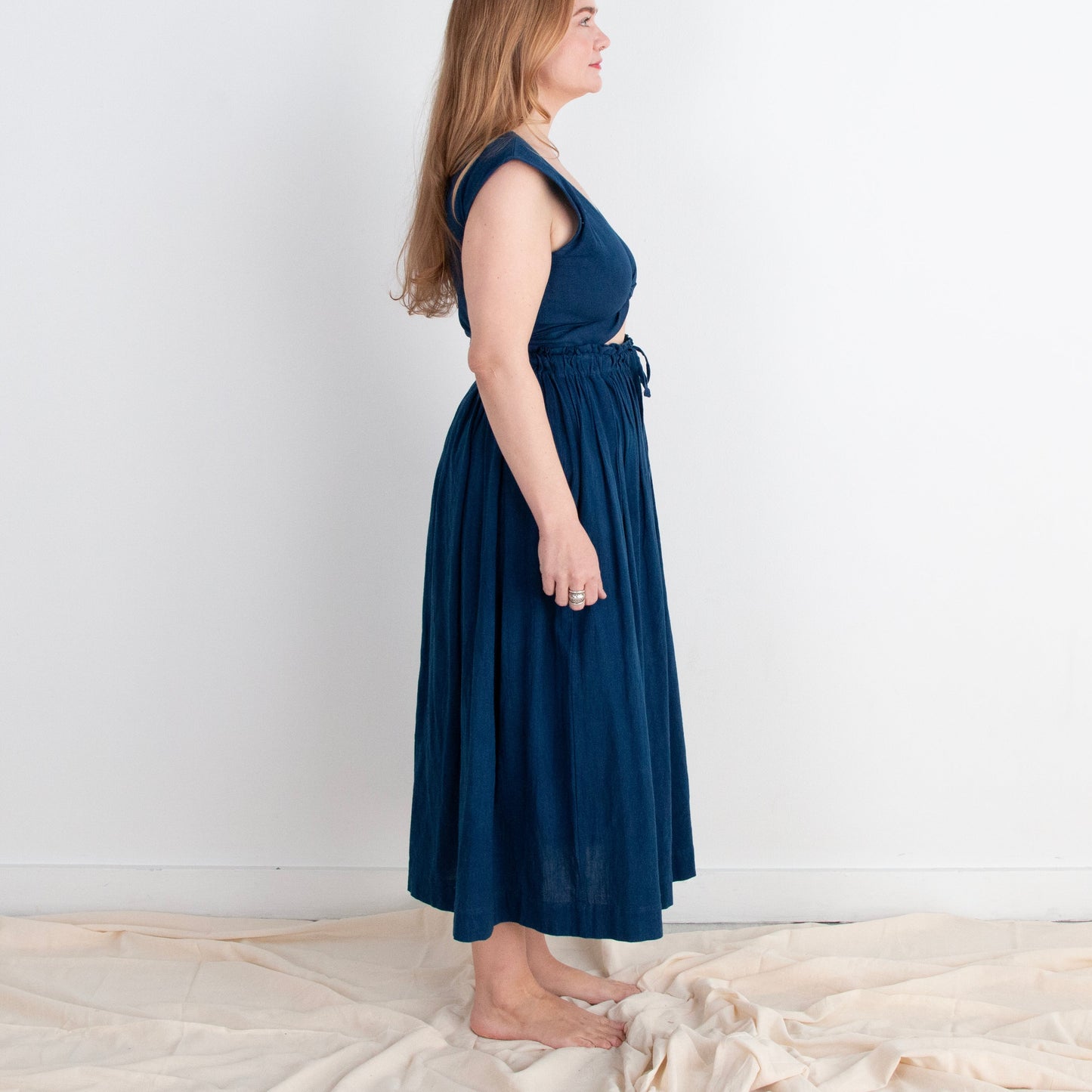 Padmasana Skirt/Dress, indigo *botanical dye