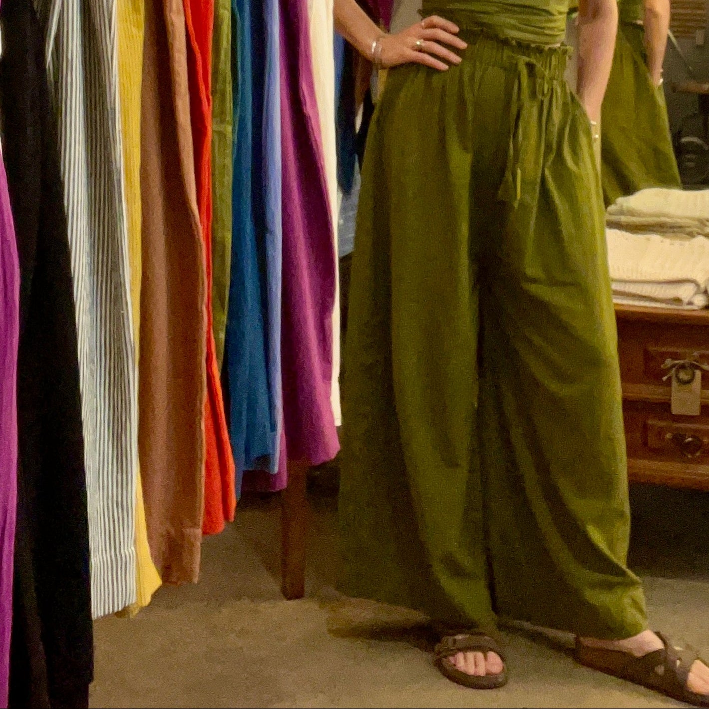 Rabina Trousers, matcha green