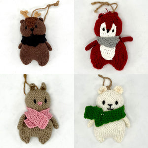 Knit Animal Ornaments