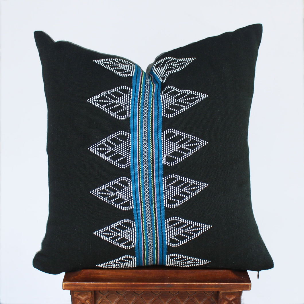 Laos Pillowcase, Hand Beaded - Small World Goods