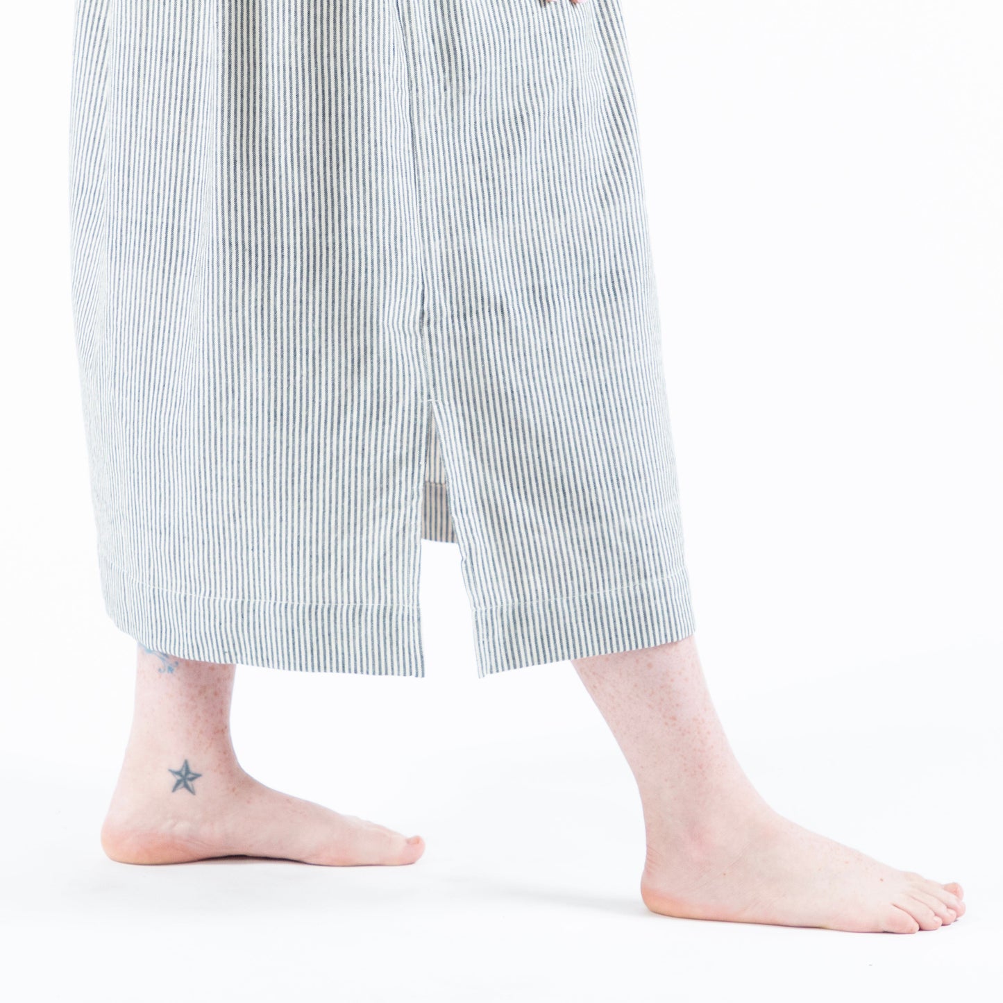 Padmasana Skirt/Dress, black & white pinstripes