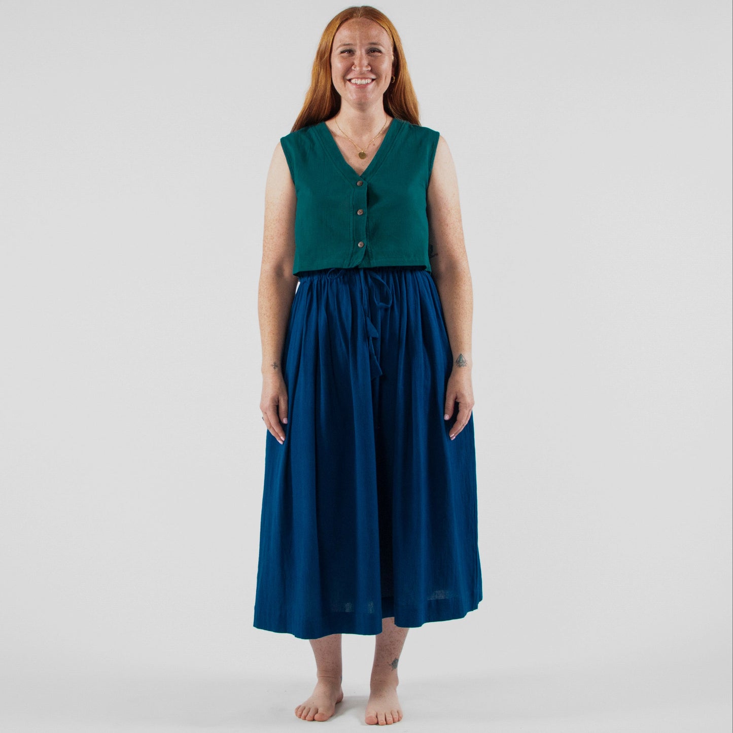Padmasana Skirt/Dress, indigo *botanical dye