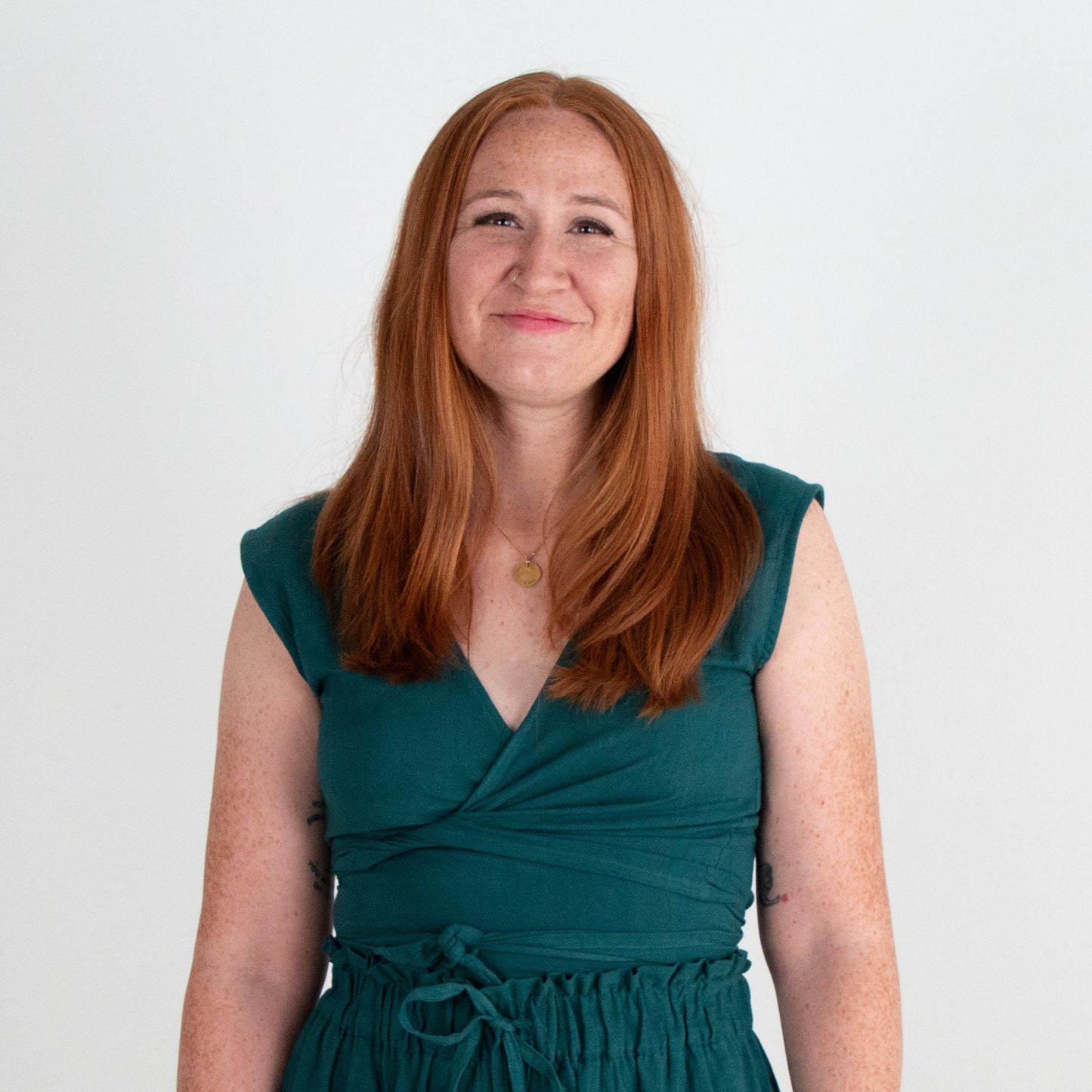 Simran Reversible Wrap Top, ocean teal double dye