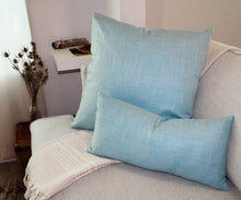 Load image into Gallery viewer, Linen Pillowcase, Pale Blue - Small World Goods