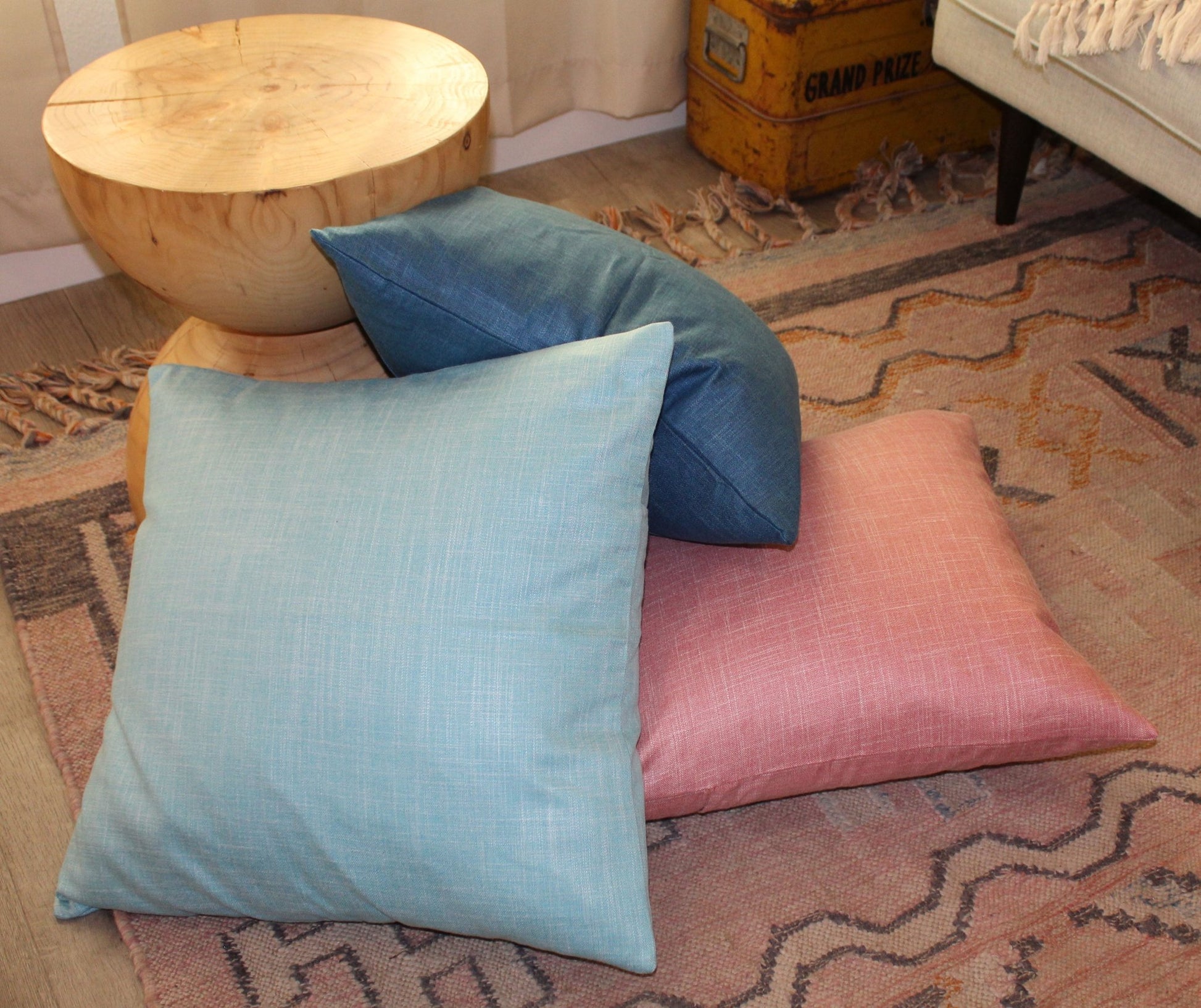Linen Pillowcase, Rose - Small World Goods
